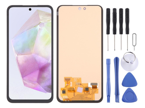 Sjp Pantalla Lcd Oled Azul Oscuro For Samsung Galaxy A55 De