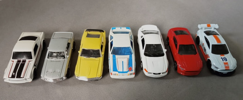 Set De 7 Autos A Escala Mustang Matchbox,hot Wheels,welly 