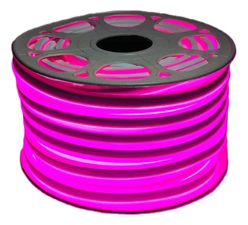 Manguera Neon Flex Led Rollo 25m Ip65 127v Construled L/rosa Luz Rosa