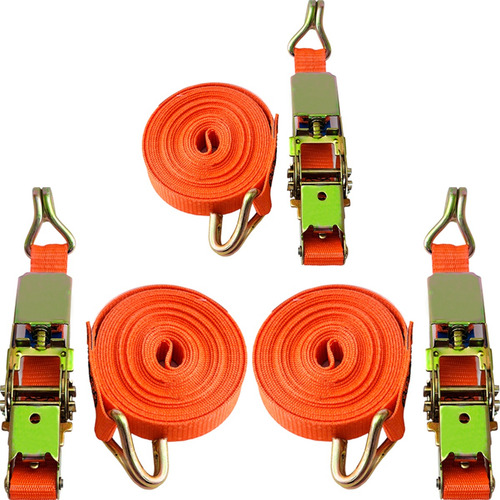 Cinta de amarração para carro/caminhonete CableTape Cinta Catraca laranja de 4.6m de comprimento em kit x 3 unidades