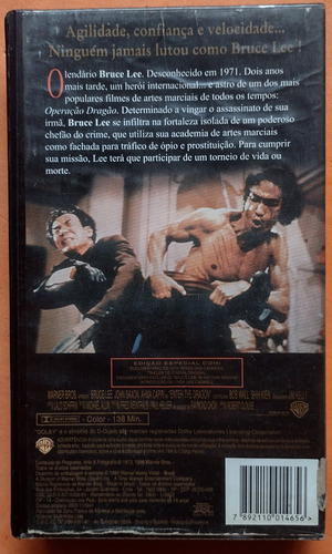 Fita Vhs Bruce Lee Operação Dragão Edição Especial Nacional (Usado)