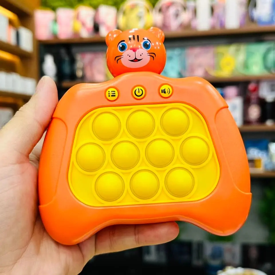 Pop It Mini Gamer Eletrônico Musical Anti Stress em Cor Tigre Laranja