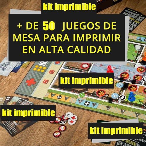 Kit Imprimible Juegos De Mesa Niños Infantiles Y De  Adultos