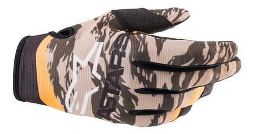 Luva Alpinestars Radar 22 Tangerina/camo Trilha Promoção