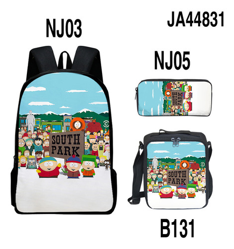 Mochila Escolar De South Park En 3d, Lonchera Para Niños, Es