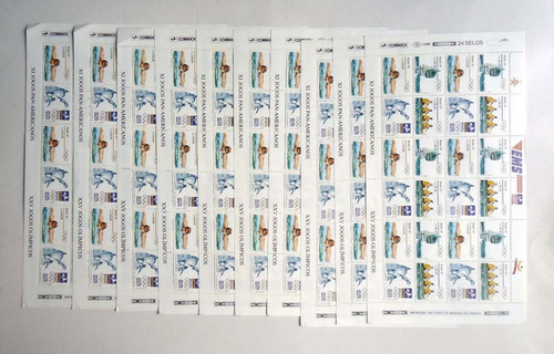 Selos Comemorativos C-1727/1729 Esportes Olimpicos 10 Folhas