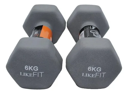 Par Mancuernas Pesa Neopreno 6 Kg Likefit Para Entrenamiento