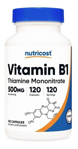 Original Nutricost B1 Tiamina, 500mg, 120cap, Thiamine Monon
