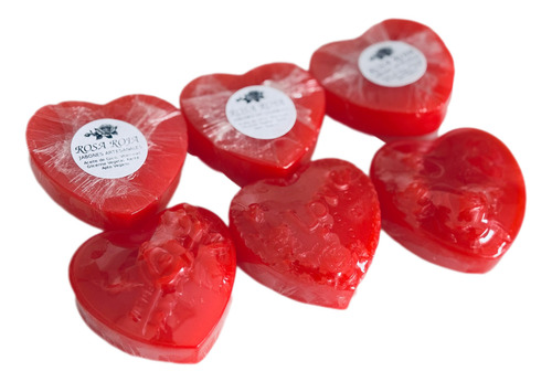 Jabones Artesanales Vegetales Souvenirs Corazón X 6u.