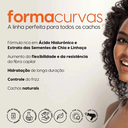 Kit Shampoo + Condicionador Acquaflora Forma Curvas 500ml