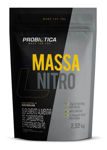 Hipercalórico Massa Nitro 2,52kg Refil - Probiótica