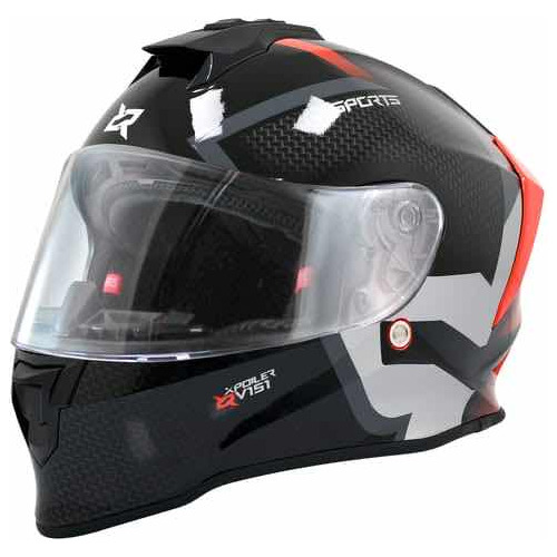 Casco Integral X-sports V151 Origen Negro Y Rojo Brillante