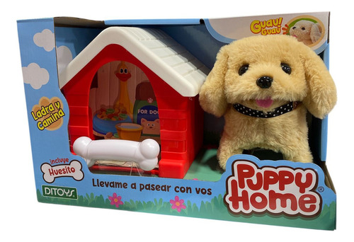 Perrito De Juguete Interactivo Ditoys Puppy Home Con Casita