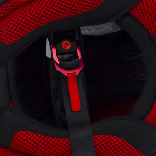 Imagen 4 de 5 de Casco Cross Origine V325 Loop Gris Con Cierre Doble Anilla