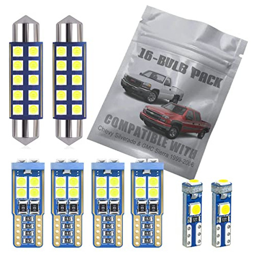 Juego De 14 Luces Led Interiores Blancas Chevrolet Chev...