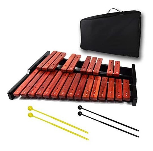 Ennbom 25 Key Wooden Glockenspiel Xilofono Portatil Instrum