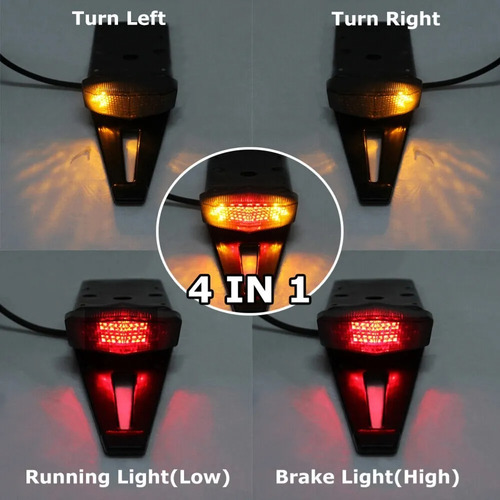 Luz De Freno Stop Motocicleta Guardabarros Salpicadera 2pz