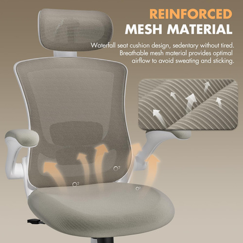 Silla De Oficina Ergonómica Con Soporte Lumbar Ajustable