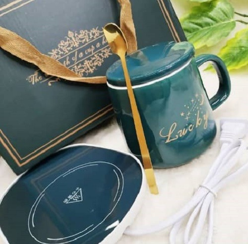 Imagen 2 de 2 de Taza Con Base Eletrica Para Mantener Tu Te O Cafe Tibio