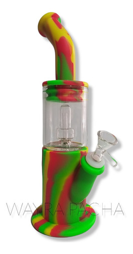 Bong Silicona  Difusor De Vidrio Ancho Colores