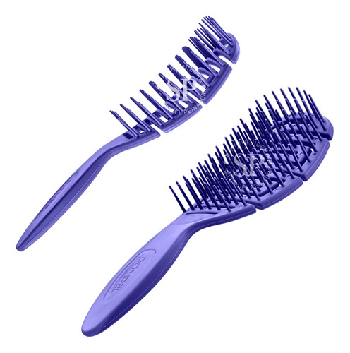 Cepillo Desenredante Anti Frizz Flexible Maya Violeta Dompel