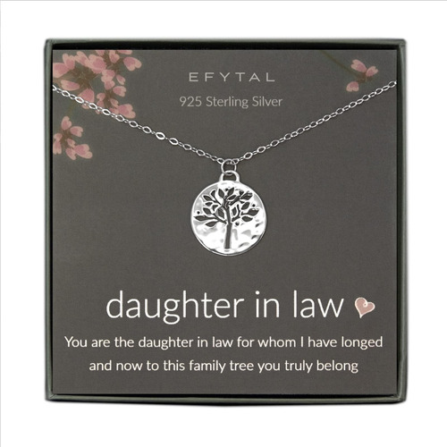 Efytal Regalos Para Nuera Para Mujer, Collar De Árbol De La