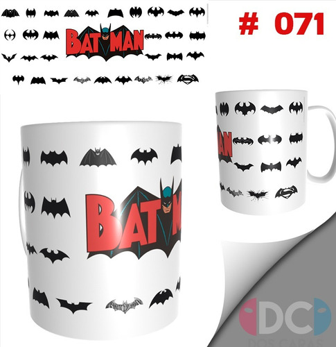Imagen 1 de 3 de Tazas Comics Coleccionables Batman Dc Comics Logos #071