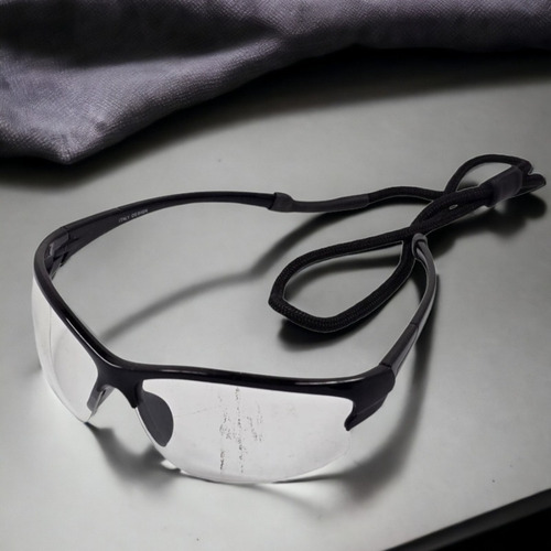 Lentes De Seguridad Con Cordon Vison Nocturna Proteccion Uv Transparente