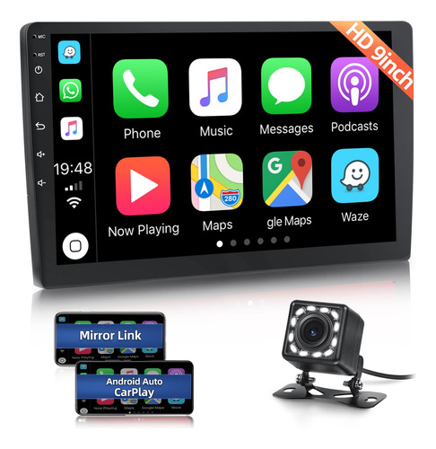 Estereo Vehiculo Doble Din Carplay Android Auto 9 Enlace