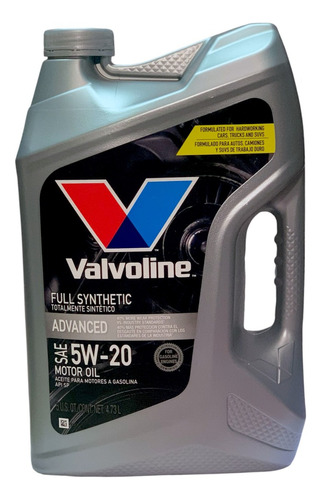 Aceite Valvoline Synpower Advanced 5w20 5qt(4,73l) Sintetico