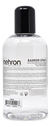 Sellador De Maquillaje Mehron Barrier Spray 9 Oz