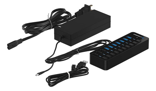 Sabrent Hub Usb 3.0 De 60 W Y 10 Puertos Incluye 3 Puertos D