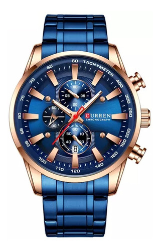 Reloj Hombre Curren 8351 Cronografo Color Surt Relojesymas