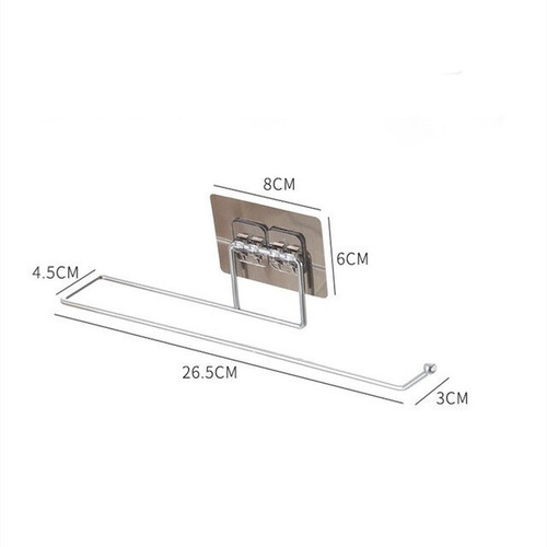 Imagen 9 de 10 de Porta Rollo Papel Toalla De Cocina O Baño Adhesivo A Pared