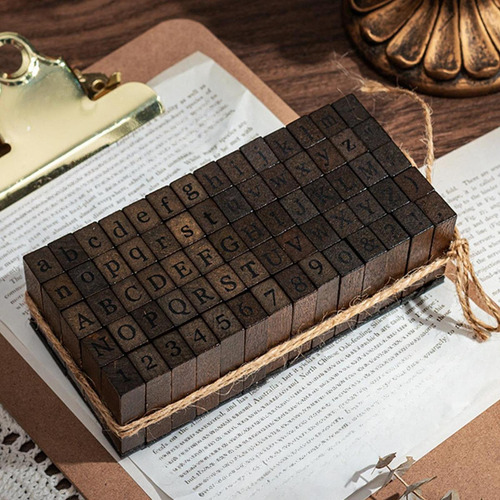 Kit De Carimbos De Letras E Números Com Roteiro Regular
