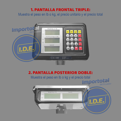 Balanza Digital Recargable ''marca Camry'' / 150 Kg Ó 330 Lb