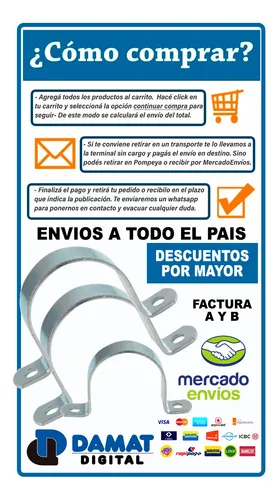Grampa Abrazadera Para Caño 6 Pulgadas Omega Metal