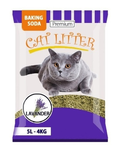 Premium Cat Litter 4kg Arena Aglutinante Aroma Lavanda