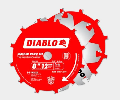 Disco  Dado Set Diablo 8 In X 12 T Ranurador