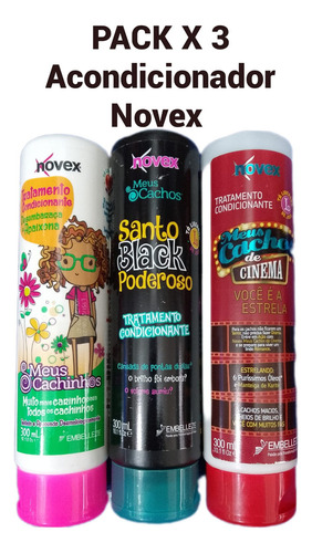 Pack X 3 Acondicionador Novex