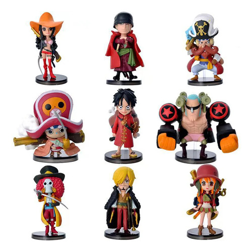 Luffy Roronoa Nami Tony Chopper One Piece Anime 9 Bonecos