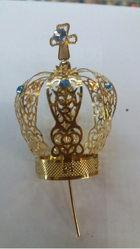 Coroa De Metal Banho Dourado Numero 2