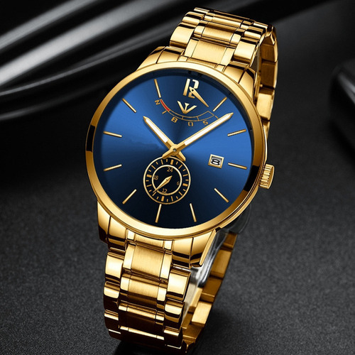 Reloj De Cuarzo Ultradelgado Nibosi Calendar Luminous