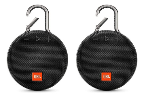 Jbl Clip 3 Pack De 2 Altavoces Bluetooth Inalámbricos Negros Color Midnight Black 110v