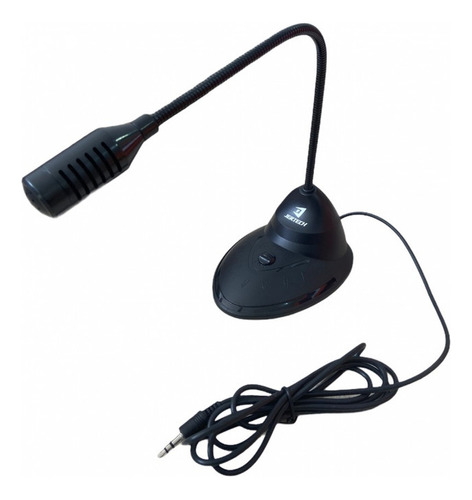 Microfono P/computador Conexión 3.5 Flexible Y Facil De Usar Color Negro