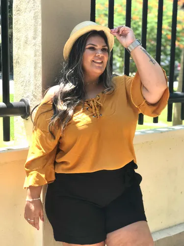 Blusa Hippie Feminino Casual Plus Size