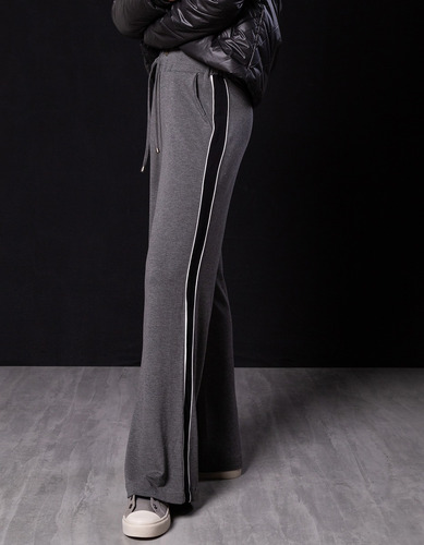 Calça Pantalona Faixa Lateral Moletinho Khelf