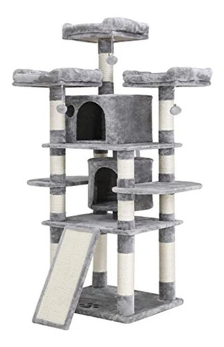 Imagen 1 de 7 de Torre Arbol Rascador Para Gato Mueble Varios Niveles 170cm