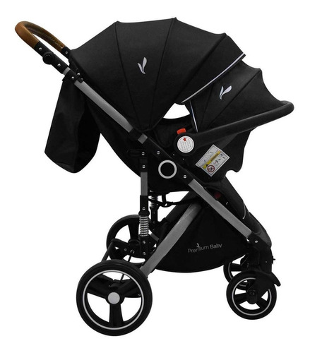 Premium Baby Travel system Tuts Pro De paseo - Negro - Plateado