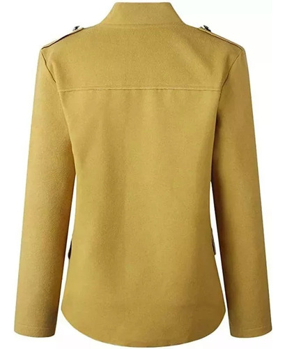 Blazer Militar De Mujer Con Botones Otoño E Invierno